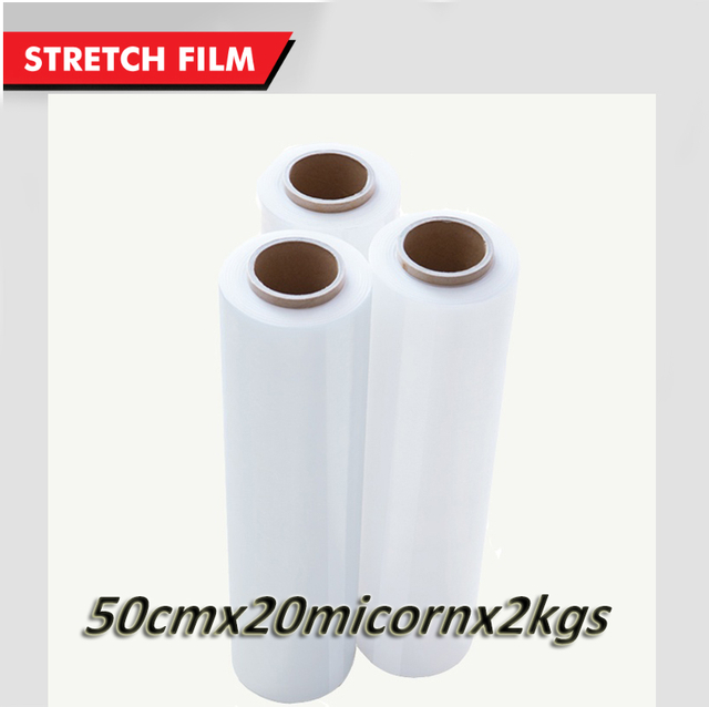 LLDPE 透明で黒 50cmx20micornx2kgs パレット ラップ/ストレッチ フィルム/ストレッチ プラスチック フィルム